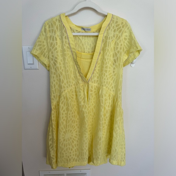 RARE French Short Sleeve Sheer Dress with Slip! By Opullence Paris. Size small. - Picture 1 of 9